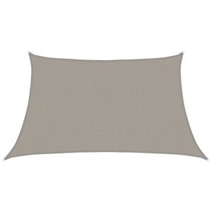 vidaXL Solsegel 160 g/m&sup2; trapezoid ljusgr&aring; 3/4x2 m HDPE