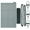 vidaXL St&auml;ngselstolpe Gr&ouml;n 25 x 0,4 m (12 x 12 mm n&auml;t) St&aring;l och PVC