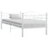vidaXL Ram till dagb&auml;dd vit metall 90x200 cm