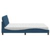 vidaXL Bed with Mattress Blue 160x200 cm Fabric