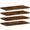 vidaXL V&auml;gghyllor 4 st r&ouml;kf&auml;rgad ek 40x20x1,5 cm konstruerat tr&auml;
