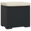 vidaXL Fotpall med kudde svart 40x30x40 cm konstrotting