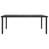 vidaXL Tr&auml;dg&aring;rdsbord 190x90x74 cm svart st&aring;l