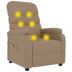vidaXL Massagef&aring;t&ouml;lj cappuccino konstl&auml;der