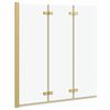 vidaXL Duschavsk&auml;rmning Guld 130 x 138 cm ESG-glas och aluminium