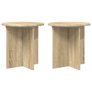 vidaXL V&auml;xtst&auml;ll 2 pcs Sonoma-ek 40 x 40 x 40 cm Konstruerat tr&auml;
