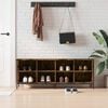 vidaXL Skohylla r&ouml;kf&auml;rgad ek 131x35x50 cm konstruerat tr&auml;