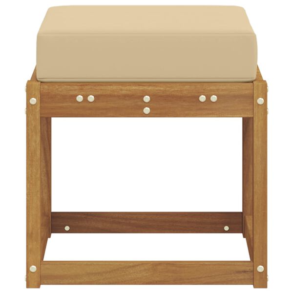 vidaXL Utomhuspall Massivt Akaciatr&auml; Naturf&auml;rg