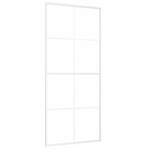 vidaXL Skjutd&ouml;rr ESG-glas och aluminium 90x205 cm vit