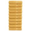 vidaXL Premium handdukar SOLUND 10st guld 50x100cm 600gsm