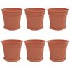 vidaXL V&auml;xtkrukor 6 pcs Murgr&ouml;n &Oslash; 19 x 16 cm Plast