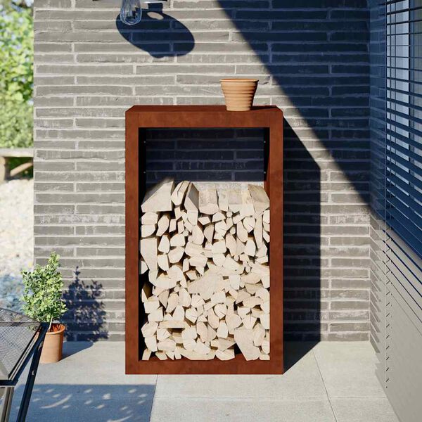 vidaXL Vedst&auml;ll 60x40x100 cm v&auml;derbest&auml;ndigt st&aring;l