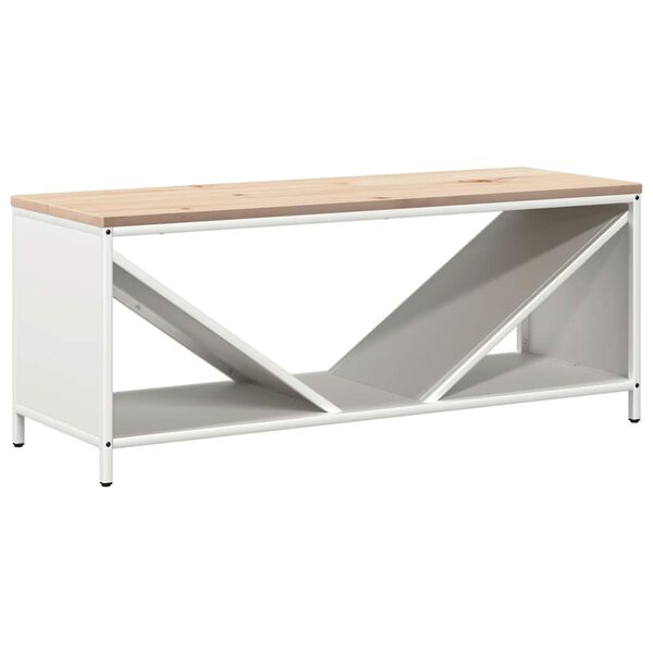 vidaXL Vedställ med träskiva vit 100,5x35,5x40 cm