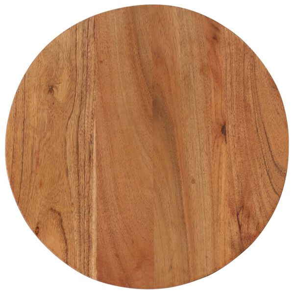 vidaXL Soffbord 35x35x30 cm massivt akaciatr&auml; och j&auml;rn