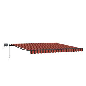 vidaXL Utdragbar markis orange och brun 450 &times; 350 cm Duk och Aluminium