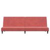 vidaXL B&auml;ddsoffa 2-sits rosa sammet