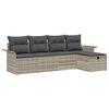 vidaXL Tr&auml;dg&aring;rdsoffset 5 st Poly rattan