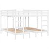 vidaXL V&aring;ningss&auml;ng 3 platser vit 200x200/80x200 cm massiv furu