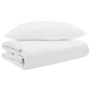 vidaXL Sommar Duvet med kudde 2 pcs Vit Dunfjäder