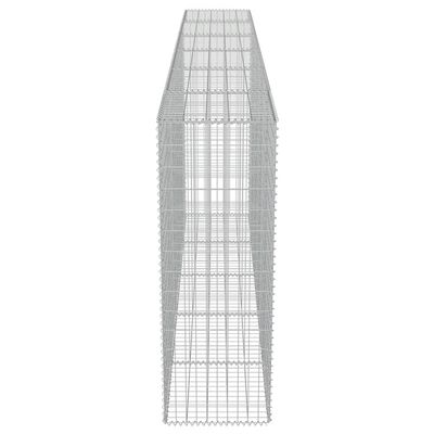 vidaXL Gabionmur i galvaniserat stål 300x50x150 cm