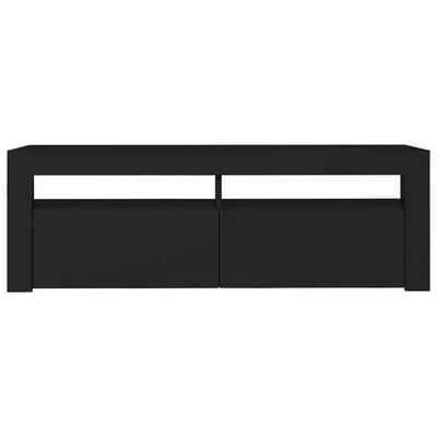 vidaXL TV-bänk med LED-belysning svart 120x35x40 cm