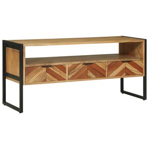 vidaXL TV-sk&aring;p med l&aring;da Brun 100 x 35 x 50 cm Massivt Akaciatr&auml;