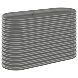 vidaXL Odlingsl&aring;da galvaniserat st&aring;l 114x40x68 cm gr&aring;