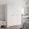 vidaXL Kl&auml;dsk&aring;p BODO vit 146x53,5x173 cm massiv furu
