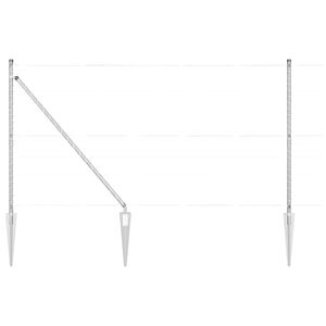 vidaXL St&auml;ngselstolpe 7 pcs Silver St&aring;l