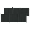vidaXL St&auml;ngselpanel 6 pcs WPC och aluminium Svart