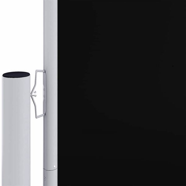 vidaXL Infällbar sidomarkis svart 220x1200 cm