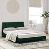 vidaXL Bed with Mattress "Hanko" Dark Green 120x200 cm Velvet