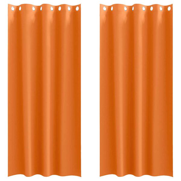 vidaXL Mörkläggningsgardiner med Ringar 2 pcs Klart Orange