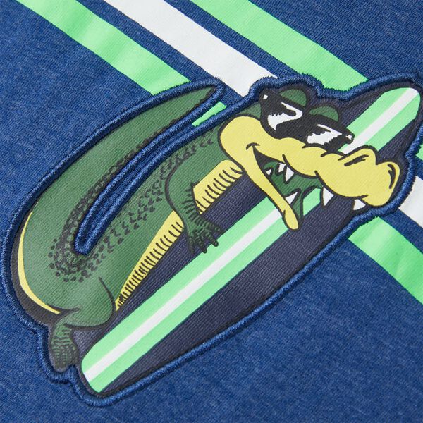 T-shirt för barn mörkblå melerad 140