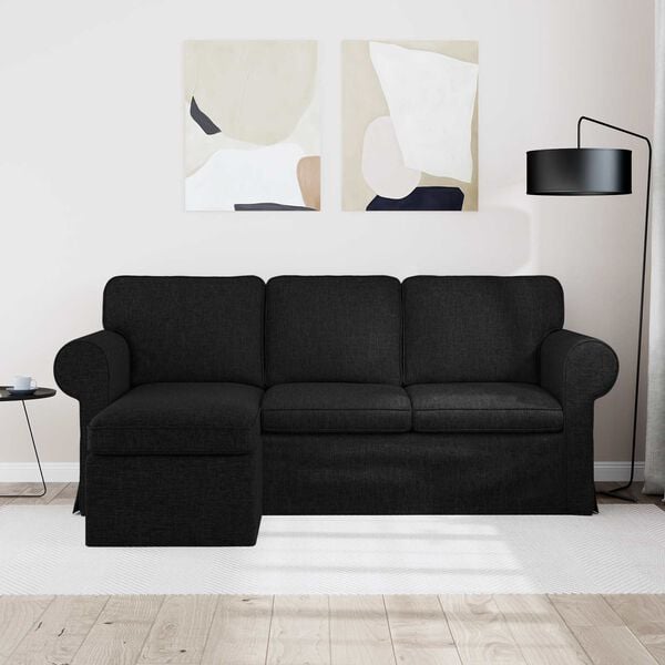 vidaXL Soffa 160cm Svart Metall