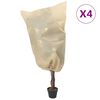 vidaXL Fiberdukar med dragsko 4 st 70 g/m&sup2; 0,8x0,8 m