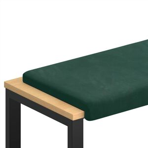 vidaXL B&auml;nk kudde Sammet M&ouml;rkgr&ouml;n Djup 35 cm