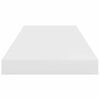 vidaXL Sv&auml;vande v&auml;gghylla vit h&ouml;gglans 60x23,5x3,8 cm MDF