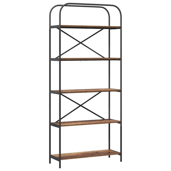 vidaXL Hyllsystem Gammalt tr&auml; 80 x 30 x 183 cm Konstruerat tr&auml;