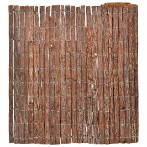 vidaXL Barkstaket Brun 100 x 600 cm Bark