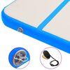 vidaXL Uppblåsbar gymnastikmatta med pump 400x100x20 cm PVC blå