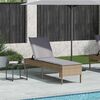 vidaXL Solstol med dyna beige 55x200x44cm konstrotting