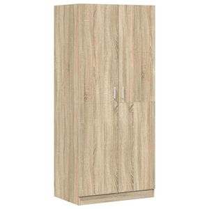 vidaXL Garderob sonoma-ek 80x52x180 cm konstruerat tr&auml;