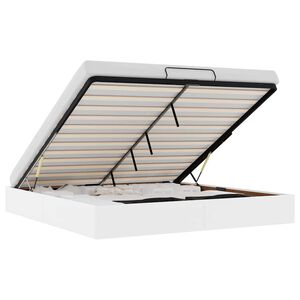 vidaXL Ottoman s&auml;ngram utan madrass vit 180x200 cm konstl&auml;der