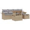 vidaXL Tr&auml;dg&aring;rdsoffset 6 st Beige konstrotting
