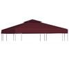 vidaXL Paviljongtak med ventilering 310 g/m&sup2; 3x3 m vinr&ouml;d