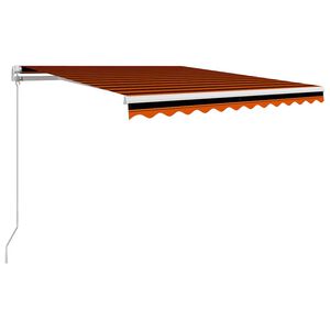 vidaXL Markis manuellt inf&auml;llbar 350x250 cm orange och brun