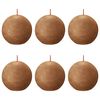 Bolsius Blockljus klotformad 6-pack 76x71 mm kryddbrun