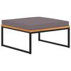 vidaXL Fotpall med dyna 66x66x36 cm massivt akaciatr&auml; m&ouml;rkgr&aring;
