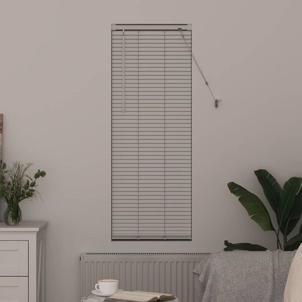 vidaXL Persienner med gardiner Vit 175 x 40 cm Aluminium